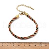 Twisted Nylon Cord Bracelets for Women BJEW-V007-01G-02-3