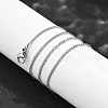 201 Stainless Steel Twisted Chain Necklaces NJEW-R023-09P-1