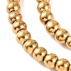 Electroplated Synthetic Non-magnetic Hematite Beads Strands G-H027-C01-01-4