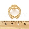 Flower Brass Finger Rings for Women RJEW-B119-09G-5