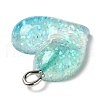 Gradient Color Transparent Resin Pendants RESI-A023-01A-3