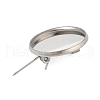 304 Stainless Steel Brooch Cabochon Settings STAS-E547-08D-P-3
