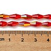 Transparent Electroplate Glass Beads Strands GLAA-K064-05A-AB01-4