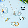  12Pcs 6 Size 201 Stainless Steel Grooved Finger Ring Settings RJEW-TA0001-06G-6