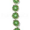 Handmade Glass Seed Christmas Wreath Beaded Bracelets for Women BJEW-MZ00060-3