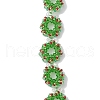 Handmade Glass Seed Christmas Wreath Beaded Bracelets for Women BJEW-MZ00060-3