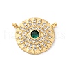 Brass Micro Pave Cubic Zirconia Pendants KK-S510-39G-02-1