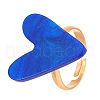 Heart Brass with Acrylic Finger Rings for Women FS-WG6A11D-03-2