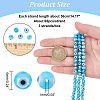  3 Strands Handmade Evil Eye Lampwork Round Bead Strands LAMP-NB0001-72-2