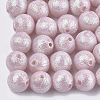 Polyester Thread Fabric Covered Beads X-WOVE-T009-18mm-04-1