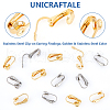 Unicraftale 60Pcs 2 Colors 304 Stainless Steel Clip-on Earring Findings STAS-UN0055-91-5