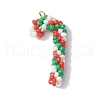 Japanese Seed Beads Beaded Charms PALLOY-MZ00269-1