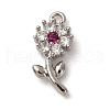 Brass Micro Pave Cubic Zirconia Pendants KK-I276-04P-03-1