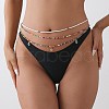 Bohemian Alloy Sea Animal Charm Glass Seed Beaded 3 Layered Waist Belly Stretch Chains for Women FS-WG5D6A5-02-1