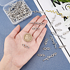 DICOSMETIC 60Pcs 2 Styles Alloy Crystal Rhinestone Connector Charms FIND-DC0001-39-3