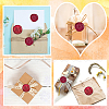 CRASPIRE 2Pcs 2 Styles Golden Tone Brass Wax Seal Stamp Head AJEW-CP0007-48B-05-5