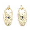 Brass Micro Pave Cubic Zirconia Pendants KK-G431-25G-2