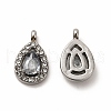 304 Stainless Steel Cubic Zirconia Pendants STAS-A076-01P-2