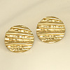 Stylish Oval 304 Stainless Steel Stud Earrings BM7632-2-1