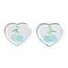 Transparent Resin Pendants RESI-N030-002C-3