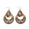 Teardrop Bohemian Style Alloy with Rhinestone Dangle Earrings FS-WG4F242-02-4