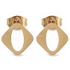 PVD Vacuum Plating 304 Stainless Steel Stud Earrings for Women EJEW-A048-22G-1