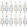  24Pcs 6 Style Gemstone Chip Pendant Decoration HJEW-NB0001-67-1