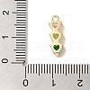 Brass Cubic Zirconia Pendants KK-G499-07G-02-3