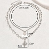 Gothic Style Zinc Alloy Snake Heart Pendant Double Layer Necklace Unisex Party Jewelry UY0125-5