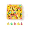 125Pcs 5 Style Handmade Polymer Clay Charms CLAY-LS0001-02-1