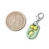 Acrylic & Synthetic Turquoise Pendant Decorations HJEW-JM03048-01-3