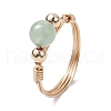 Round Natural & Synthetic Gemstone Finger Rings RJEW-JR00699-4