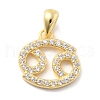 925 Sterling Sliver Micro Pave Clear Cubic Zirconia Pendants STER-Z012-06G-10-2