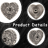 CRASPIRE 20 Sets Zinc Alloy Coin Collision Rivets FIND-CP0001-88-6