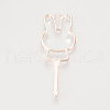 Alloy Bunny Open Back Bezel Pendants TIBE-S308-08RG-3
