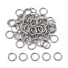 Tarnish Resistant 304 Stainless Steel Open Jump Rings X-STAS-Q186-02-8x1mm-1