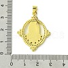 Brass Micro Pave Clear Cubic Zirconia Pendants KK-H472-39G-3