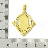 Brass Micro Pave Clear Cubic Zirconia Pendants KK-H472-39G-3
