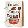 Wooden 2-Ring Loose Leaf Binder Postcard Phote Album Cover DIY-WH0547-020-3