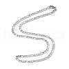Non-Tarnish Figaro Chain Necklace for Men X-NJEW-F027-03-1mm-3