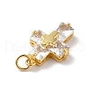 Rack Plating Brass Micro Pave Cubic Zirconia Pendants KK-A160-05G-4