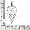 Non-Tarnish 304 Stainless Steel Pendants STAS-C097-15P-3