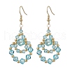 304 Stainless Steel Dangle Earrings EJEW-JE06368-02-2