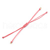 Korean Waxed Polyester Cord Braided Bracelets X-MAK-T010-06G-1