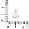 925 Sterling Silver White Enamel Charms STER-C014-02A-S-3