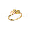 Adjustable Stainless Steel Rhinestone Cuff Rings for Women FS-WGD025C-02-1