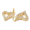 Rack Plating Brass Micro Pave Cubic Zirconia Pendants KK-A185-38G-3