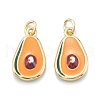 Brass Enamel Charms KK-A155-05G-1