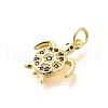 Brass Micro Pave Cubic Zirconia Pendants KK-Q040-02L-G-2