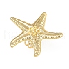 Ocean Theme Brass Cuff Rings RJEW-C135-01G-18-4